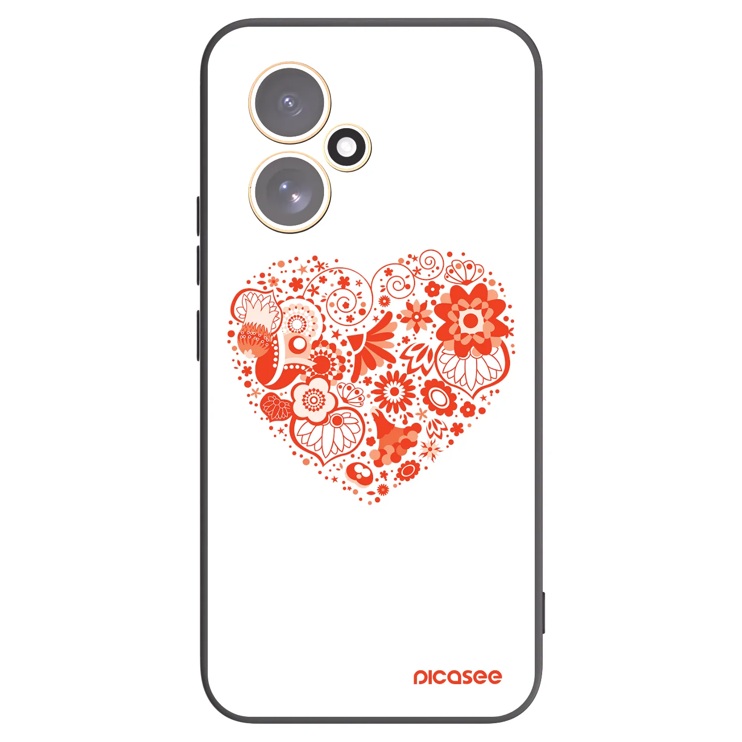 Picasee husă neagră din silicon pentru Honor 400 5G - Big heart