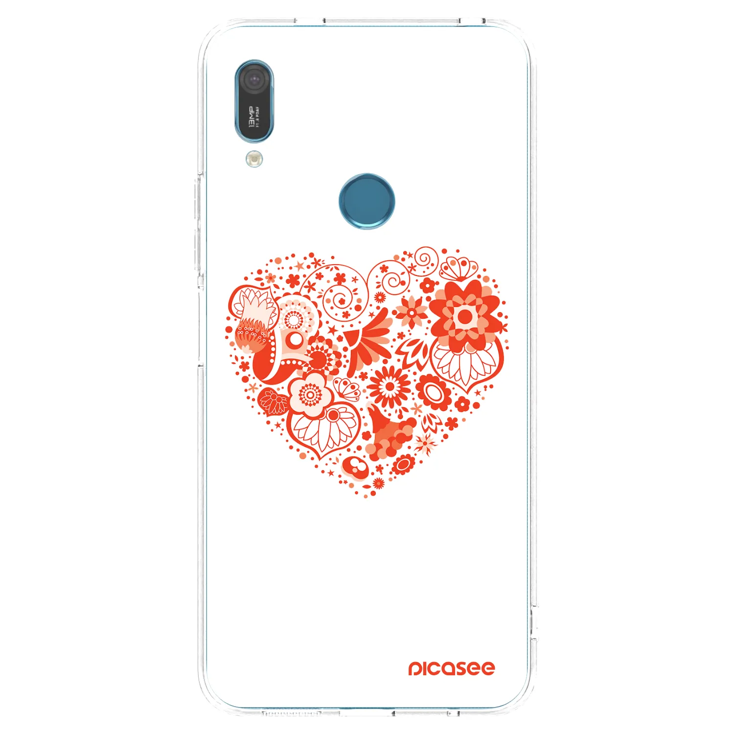 Picasee husă transparentă din silicon pentru Huawei Y6 2019 - Big heart