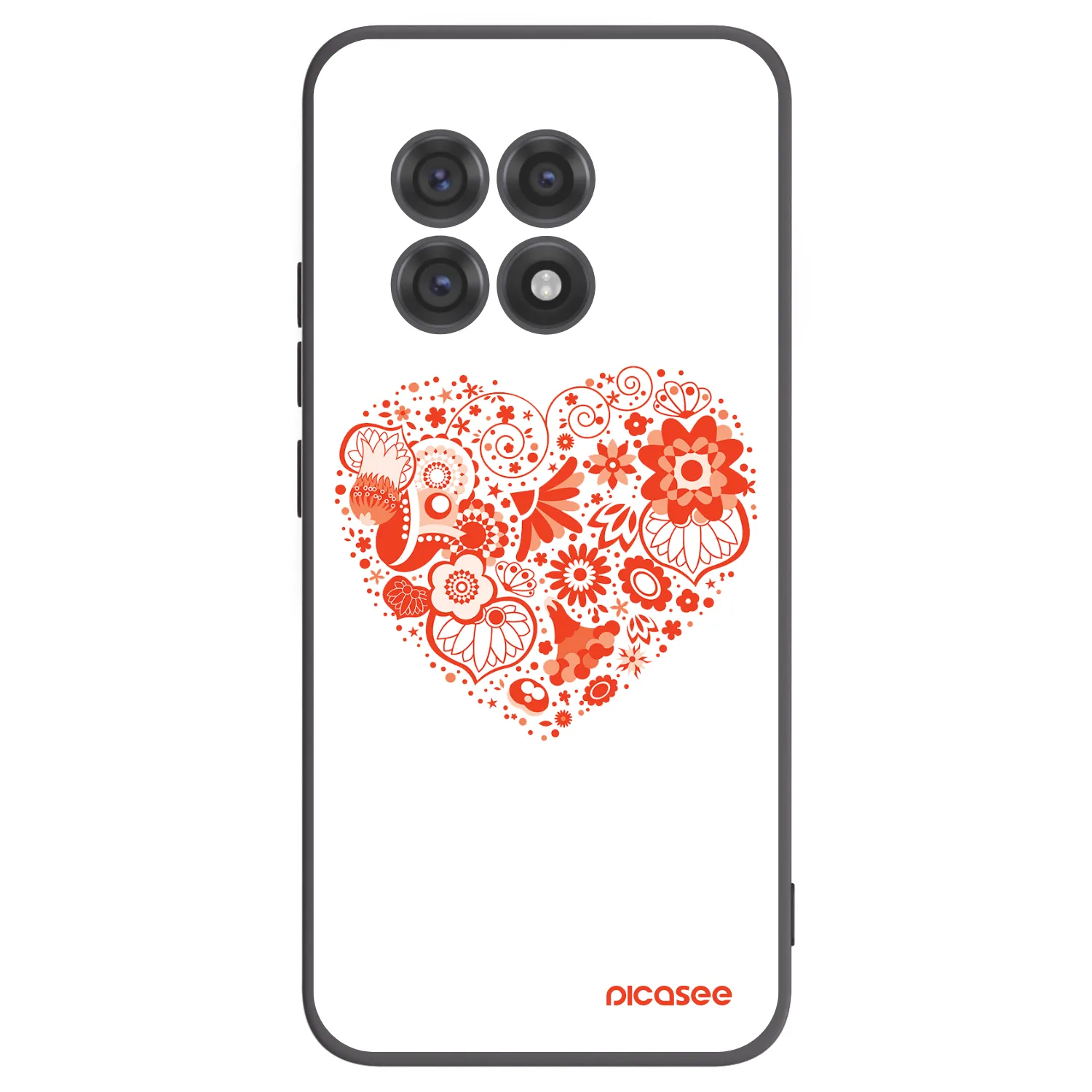 Picasee husă neagră din silicon pentru OnePlus 13R 5G - Big heart