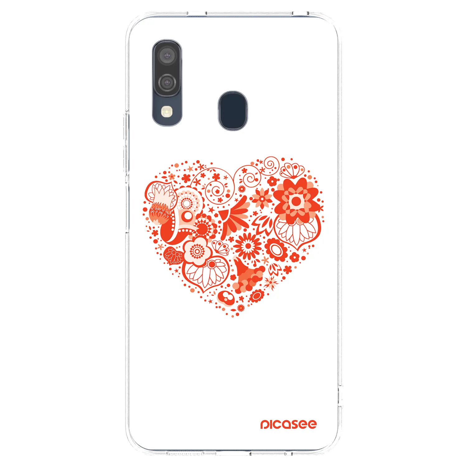 Picasee husă transparentă din silicon pentru Samsung Galaxy A40 A405F - Big heart