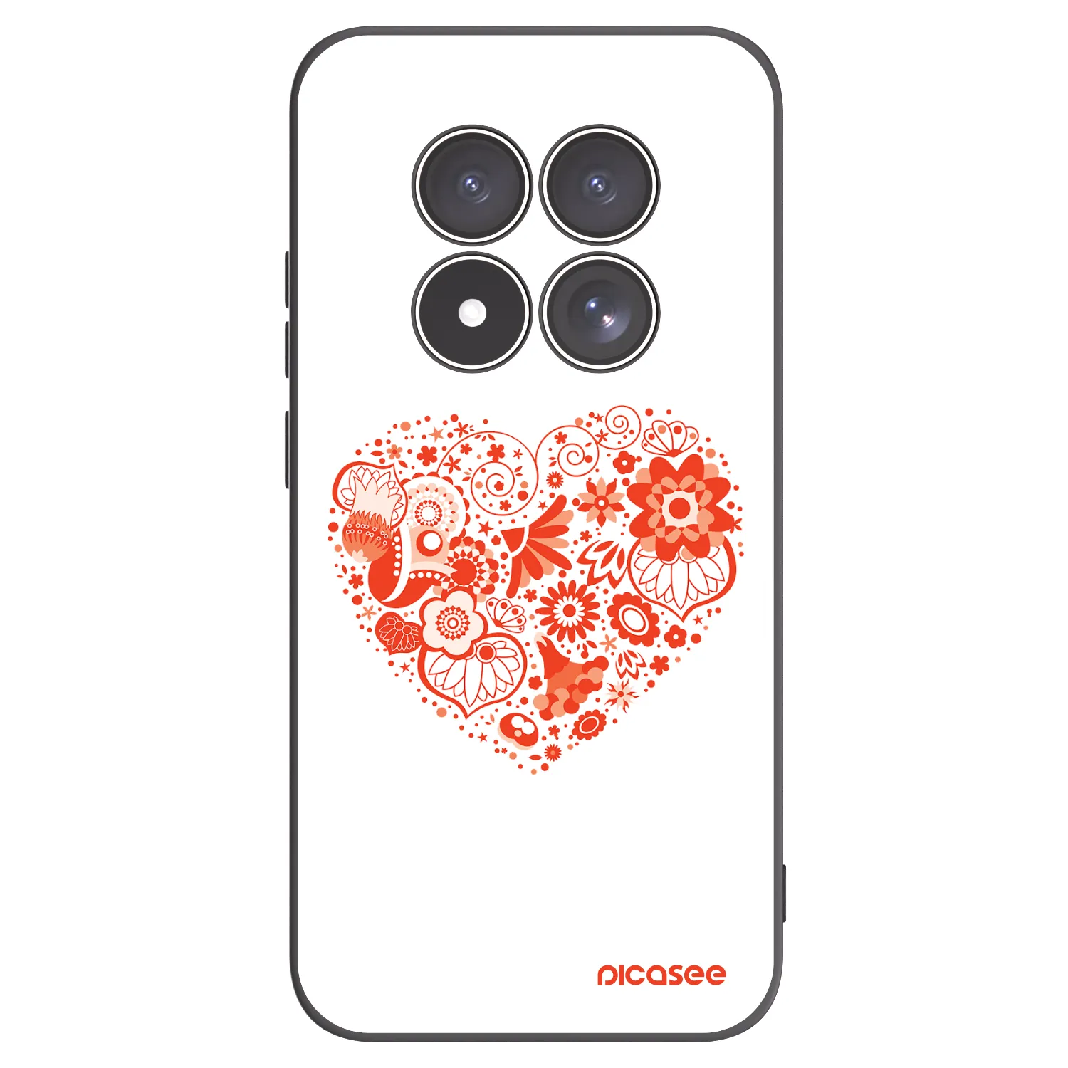 Picasee husă neagră din silicon pentru Xiaomi Redmi Note 15 Pro 4G - Big heart