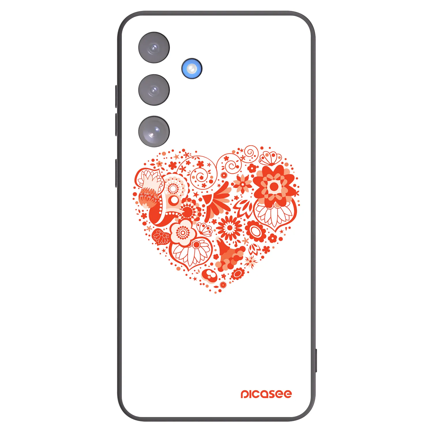 Picasee husă neagră din silicon pentru Samsung Galaxy S25 FE 5G - Big heart