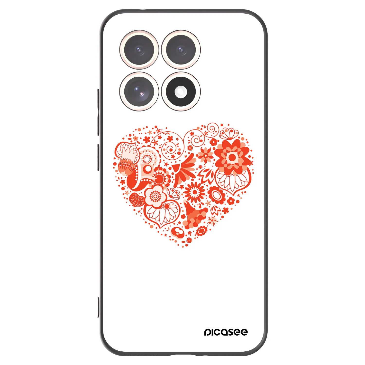 Picasee husă neagră din silicon pentru Xiaomi 15T - Big heart