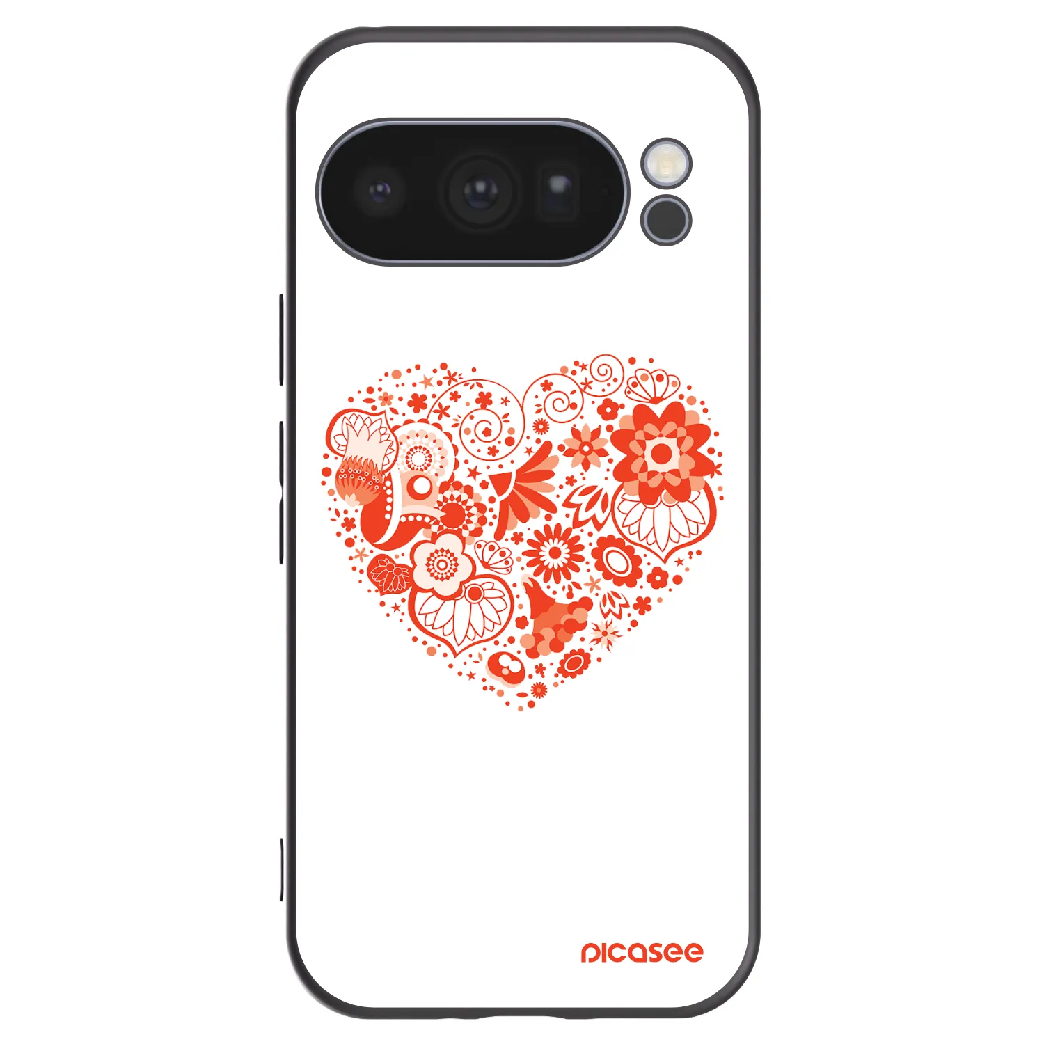 Picasee husă neagră din silicon pentru Google Pixel 10 Pro - Big heart