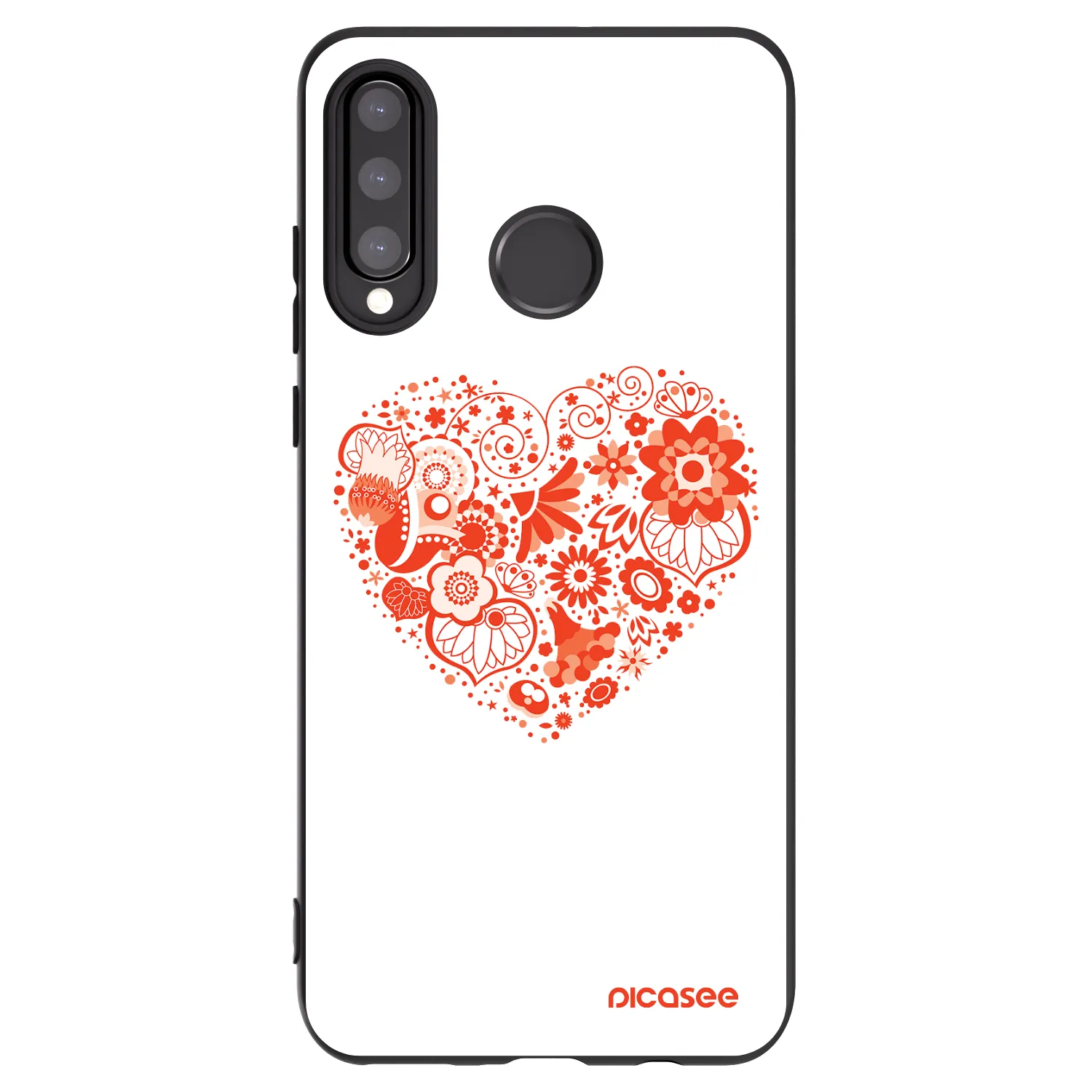 Picasee husă neagră din silicon pentru Huawei P30 Lite - Big heart