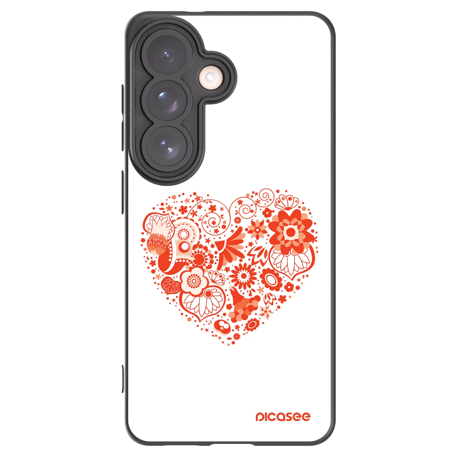 Picasee husă neagră din silicon pentru Samsung Galaxy S26 - Big heart