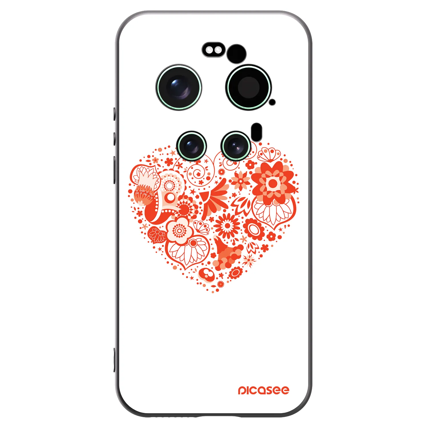 Picasee husă neagră din silicon pentru Xiaomi 17 Ultra - Big heart