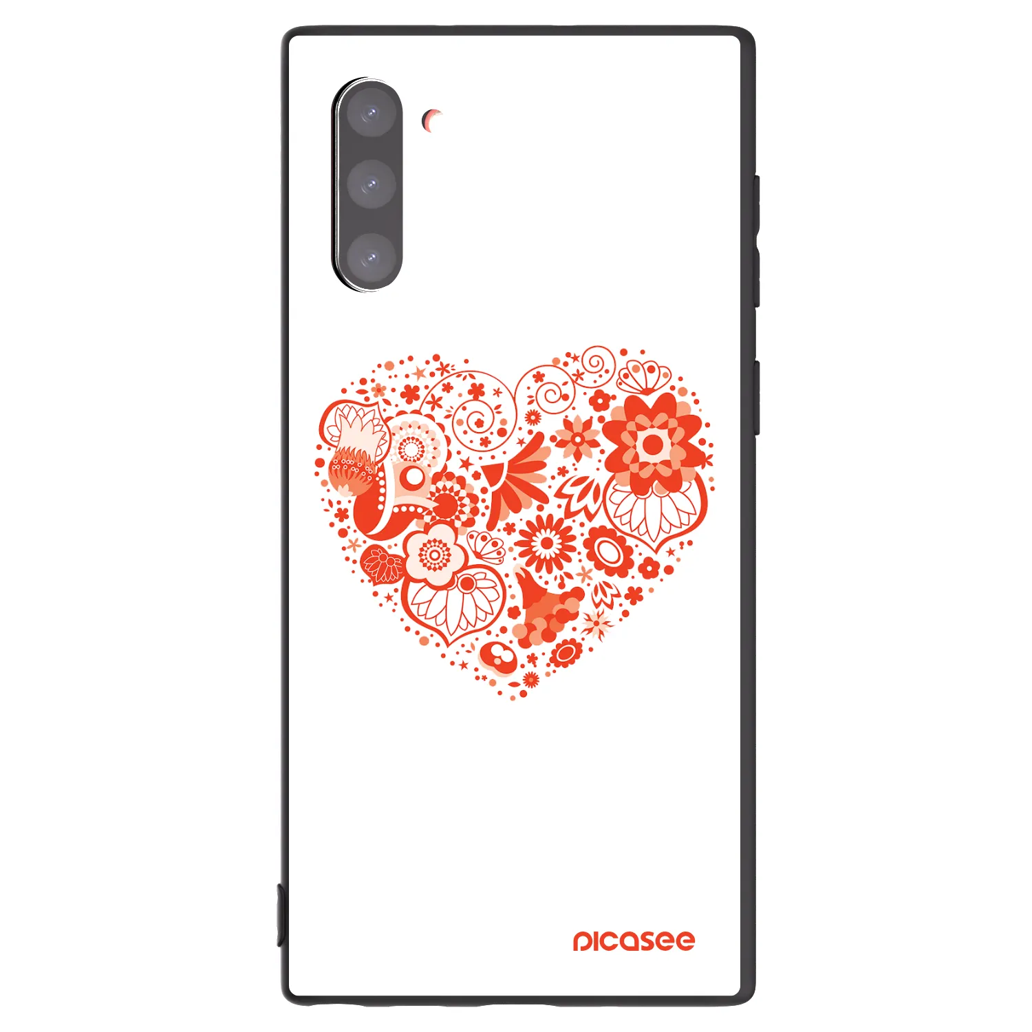 Picasee husă neagră din silicon pentru Samsung Galaxy Note 10 N970F - Big heart
