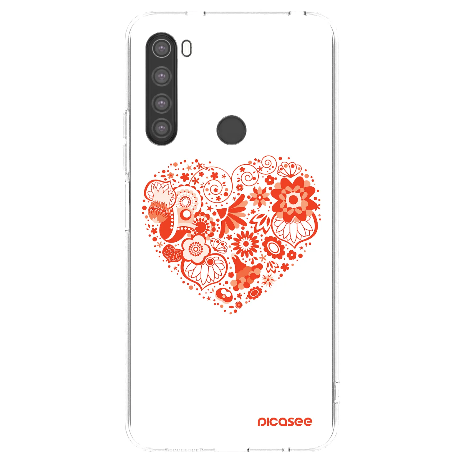 Picasee husă transparentă din silicon pentru Xiaomi Redmi Note 8 - Big heart
