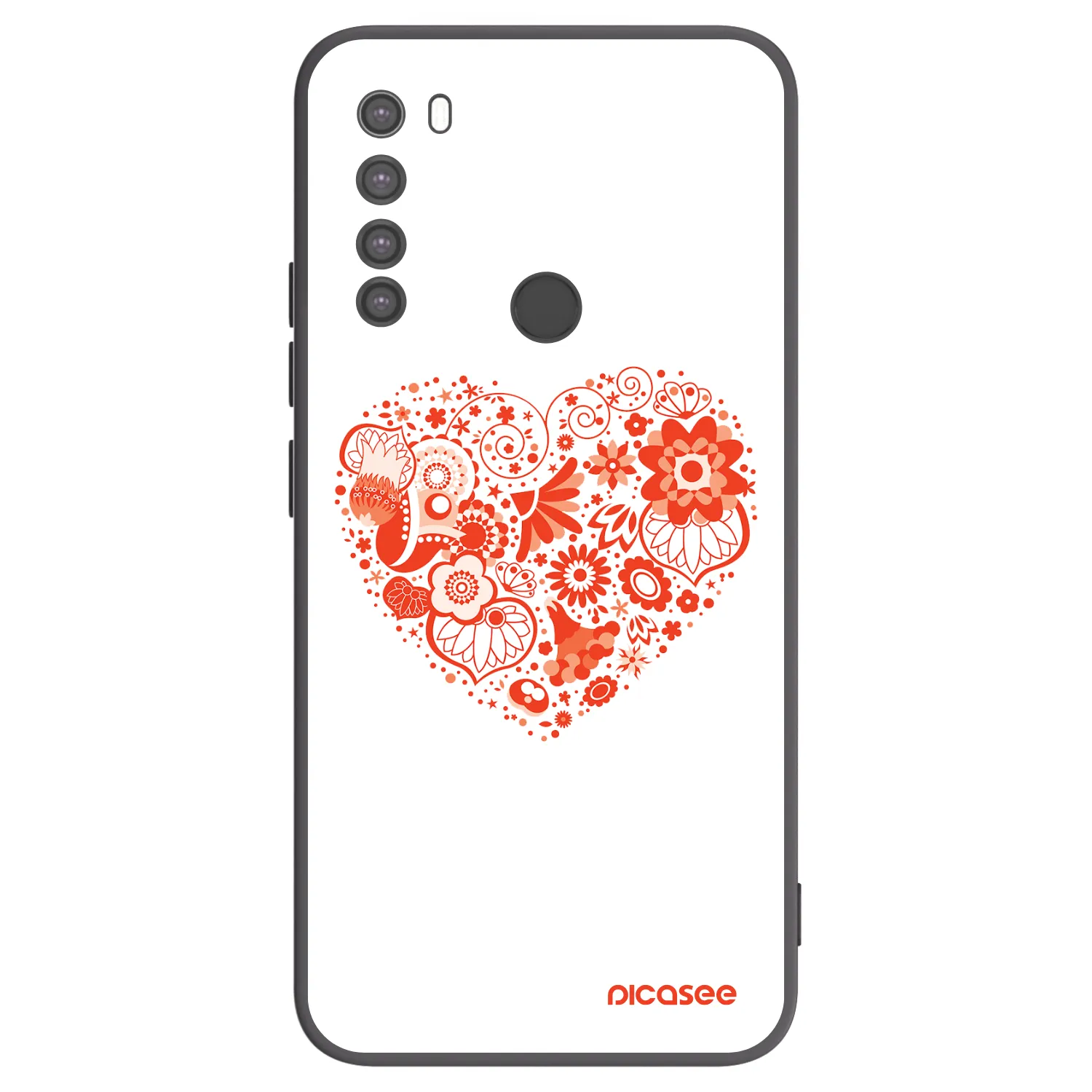 Picasee husă neagră din silicon pentru Xiaomi Redmi Note 8 - Big heart