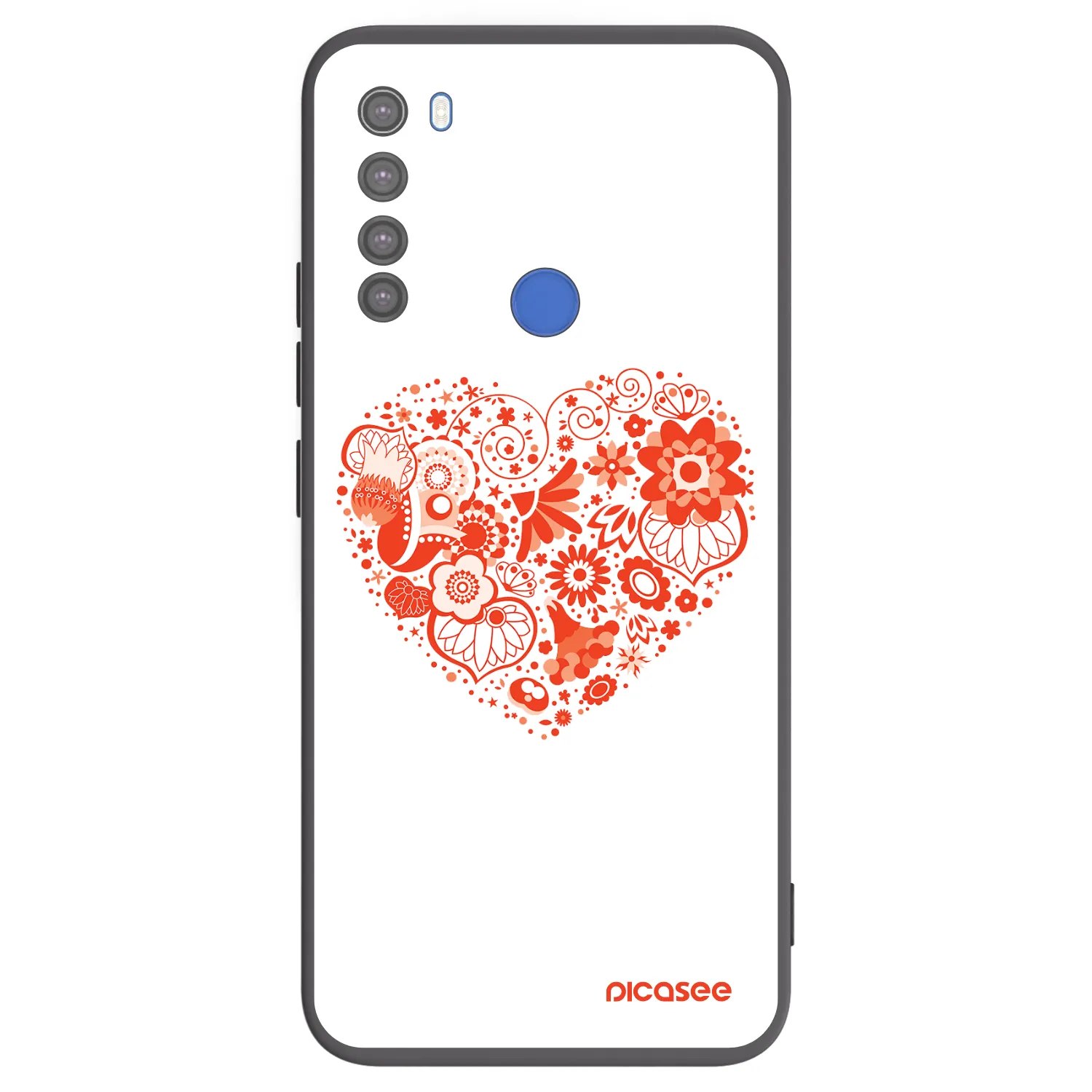 Picasee husă neagră din silicon pentru Xiaomi Redmi Note 8T - Big heart