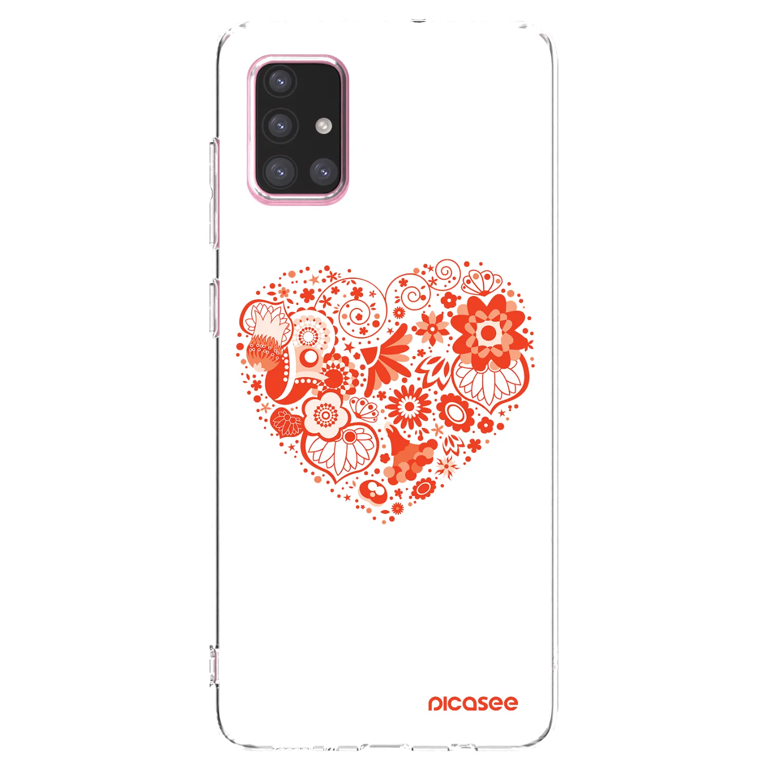 Picasee husă transparentă din silicon pentru Samsung Galaxy A71 A715F - Big heart