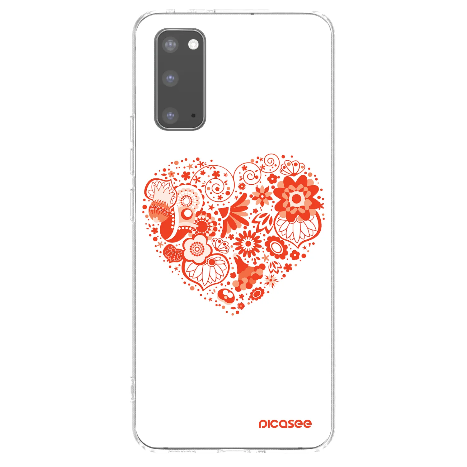 Picasee husă transparentă din silicon pentru Samsung Galaxy S20 G980F - Big heart