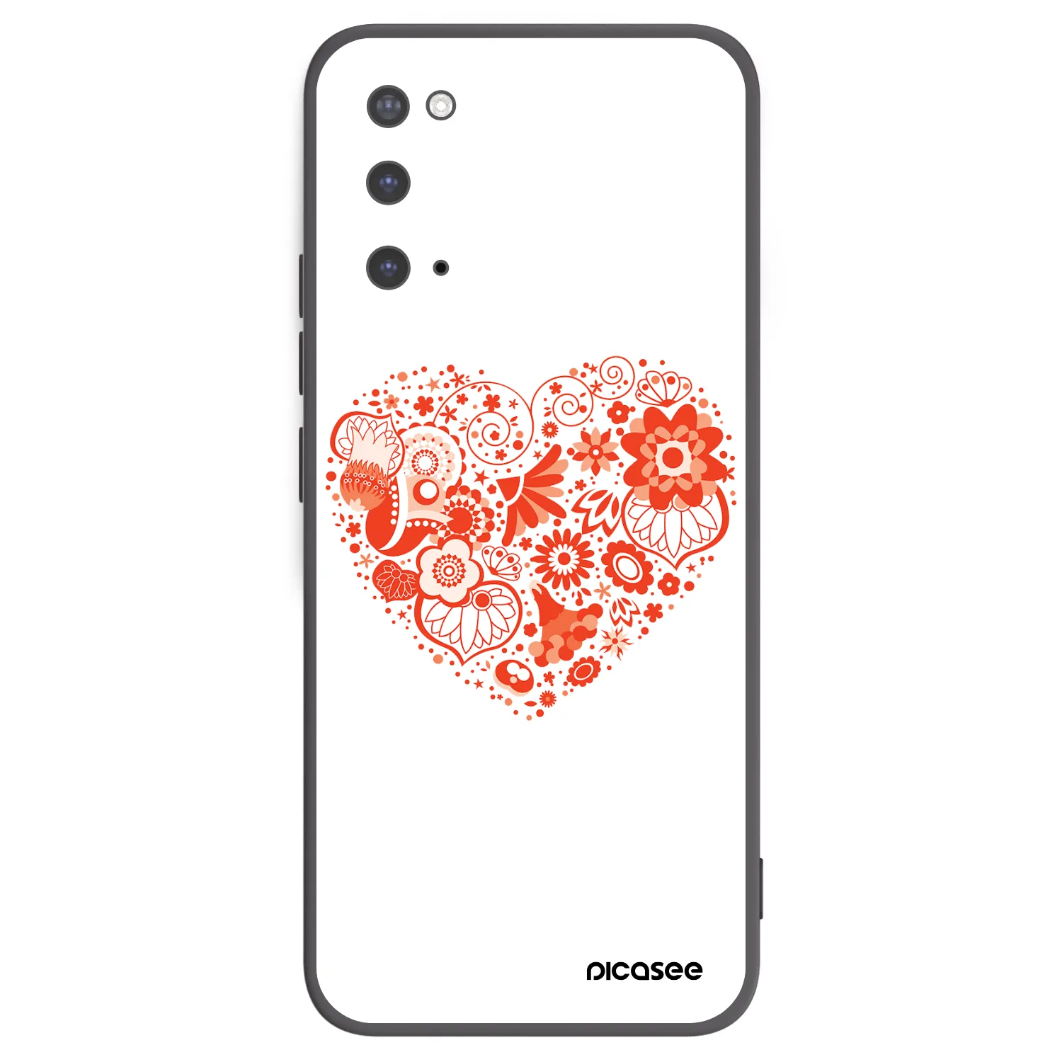 Picasee husă neagră din silicon pentru Samsung Galaxy S20 G980F - Big heart