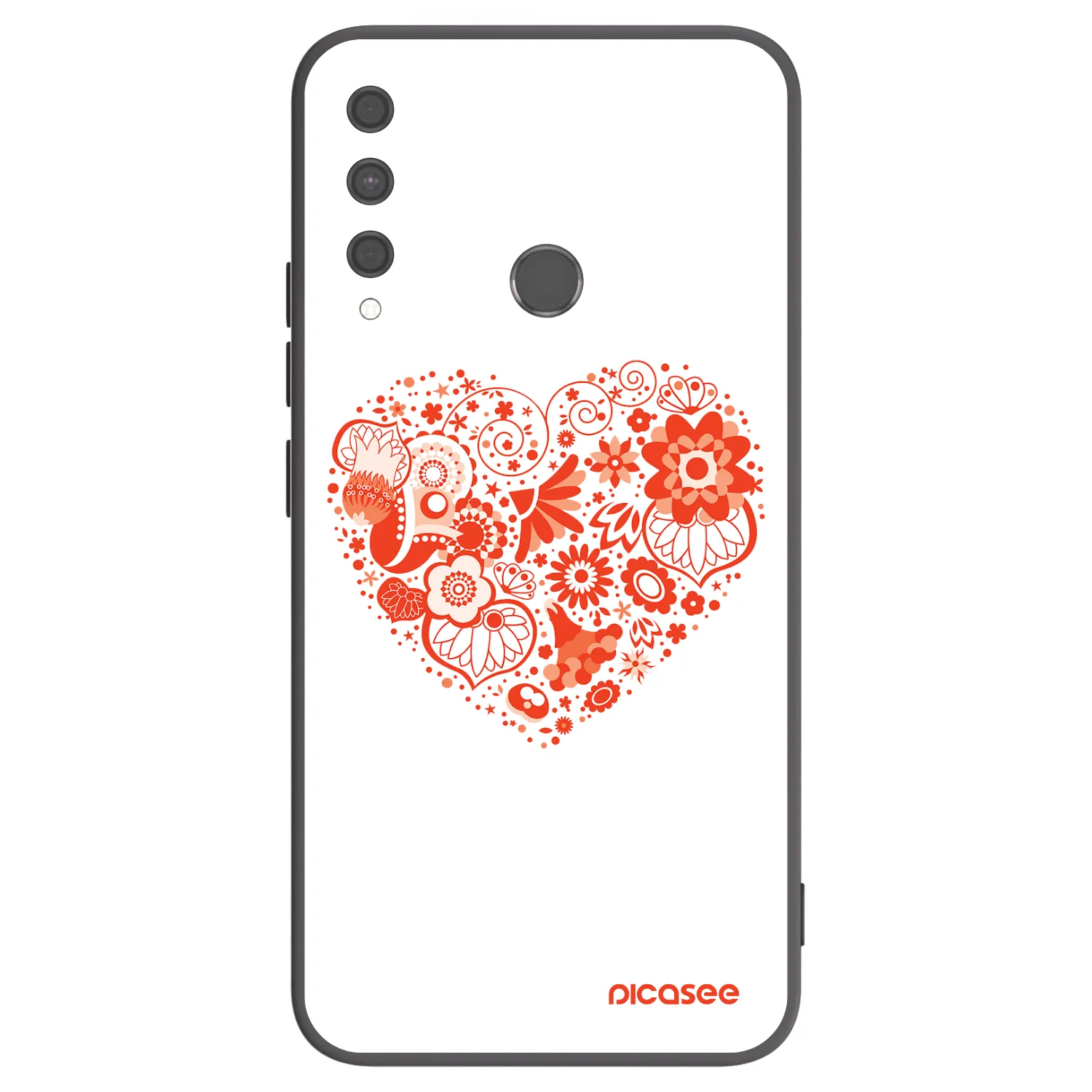 Picasee husă neagră din silicon pentru Huawei P40 Lite E - Big heart