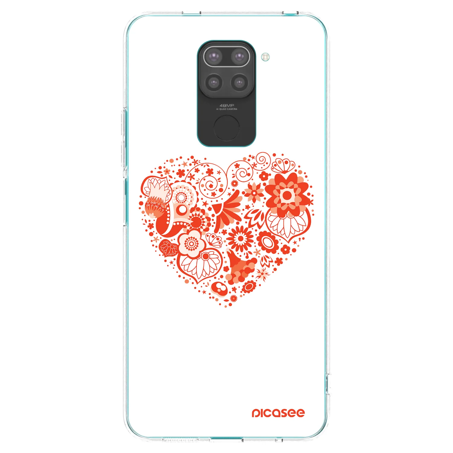 Picasee husă neagră din silicon pentru Xiaomi Redmi Note 9 - Big heart