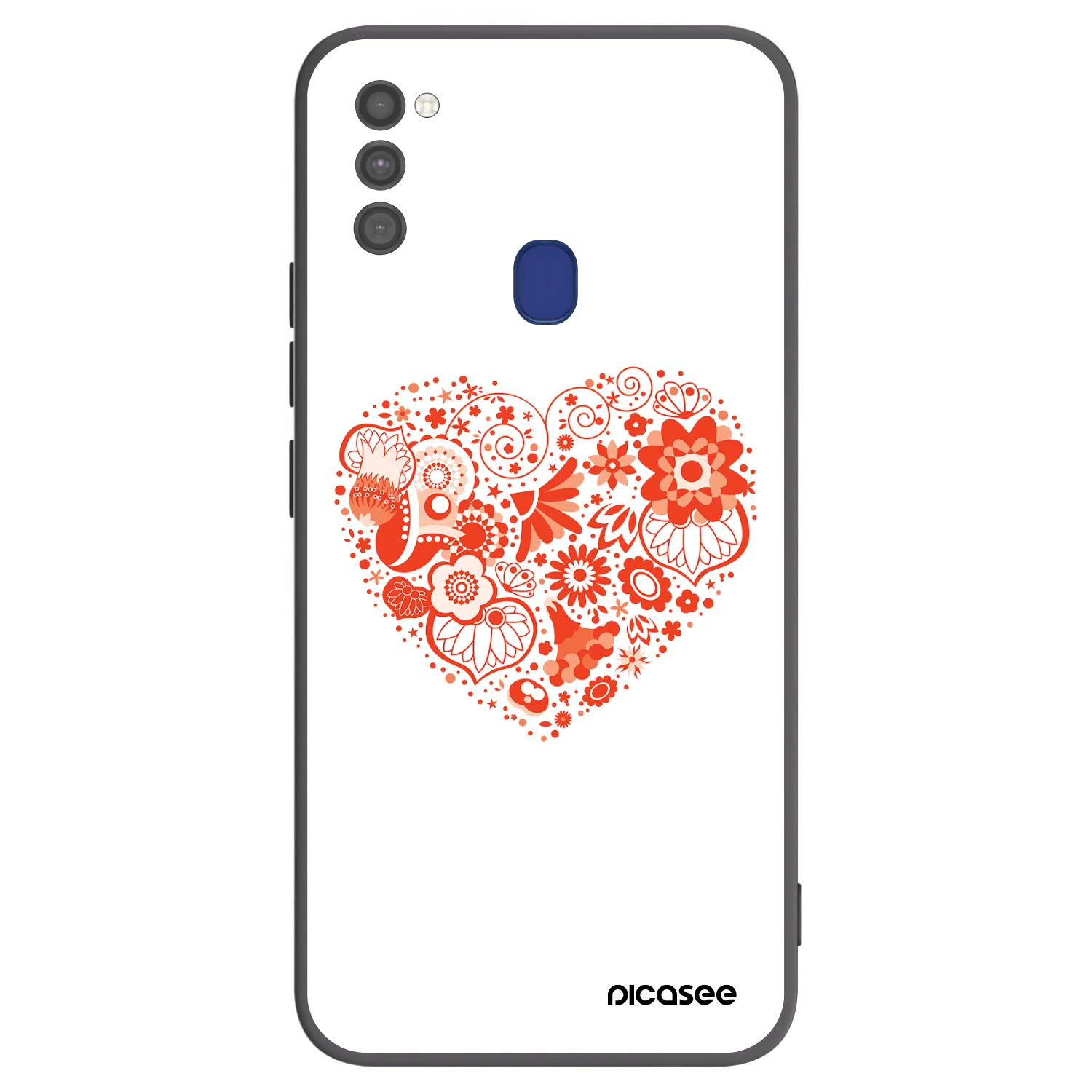 Picasee husă neagră din silicon pentru Samsung Galaxy M21 M215F - Big heart
