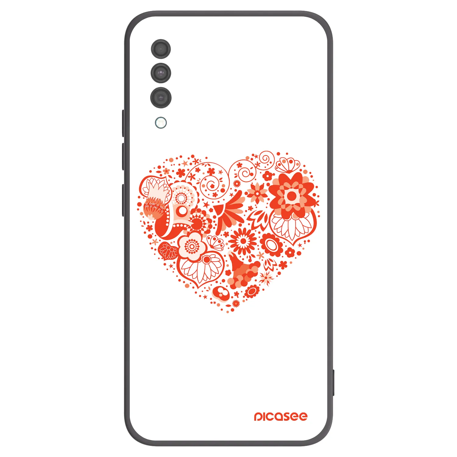 Picasee husă neagră din silicon pentru Samsung Galaxy A30s A307F - Big heart