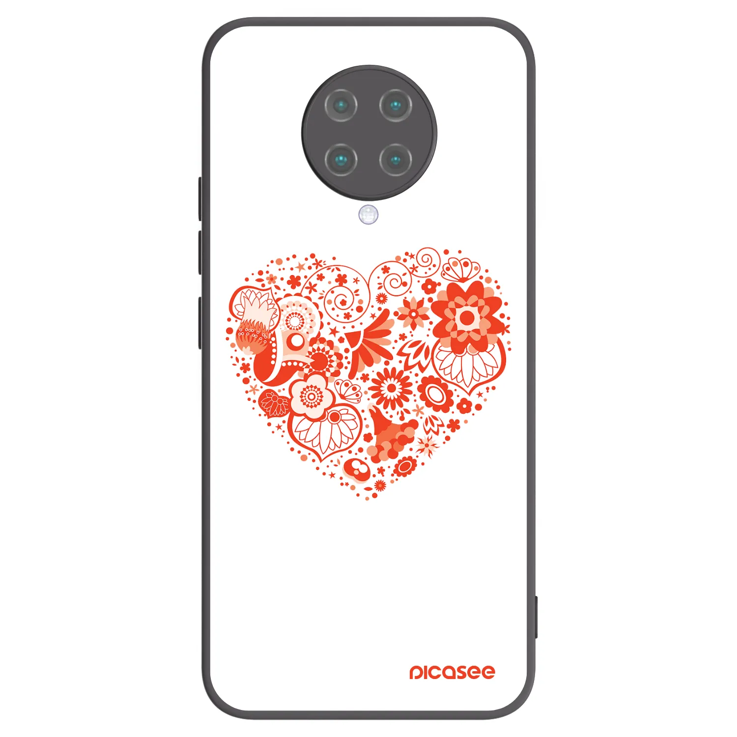 Picasee husă neagră din silicon pentru Xiaomi Poco F2 Pro - Big heart