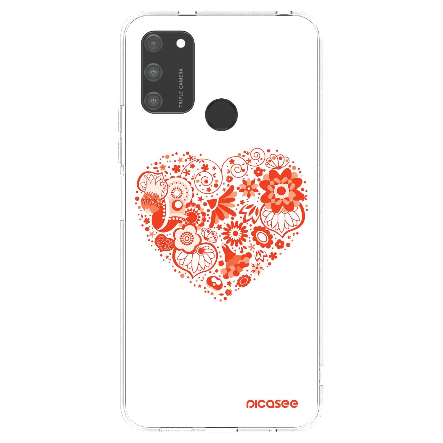 Picasee husă transparentă din silicon pentru Honor 9A - Big heart