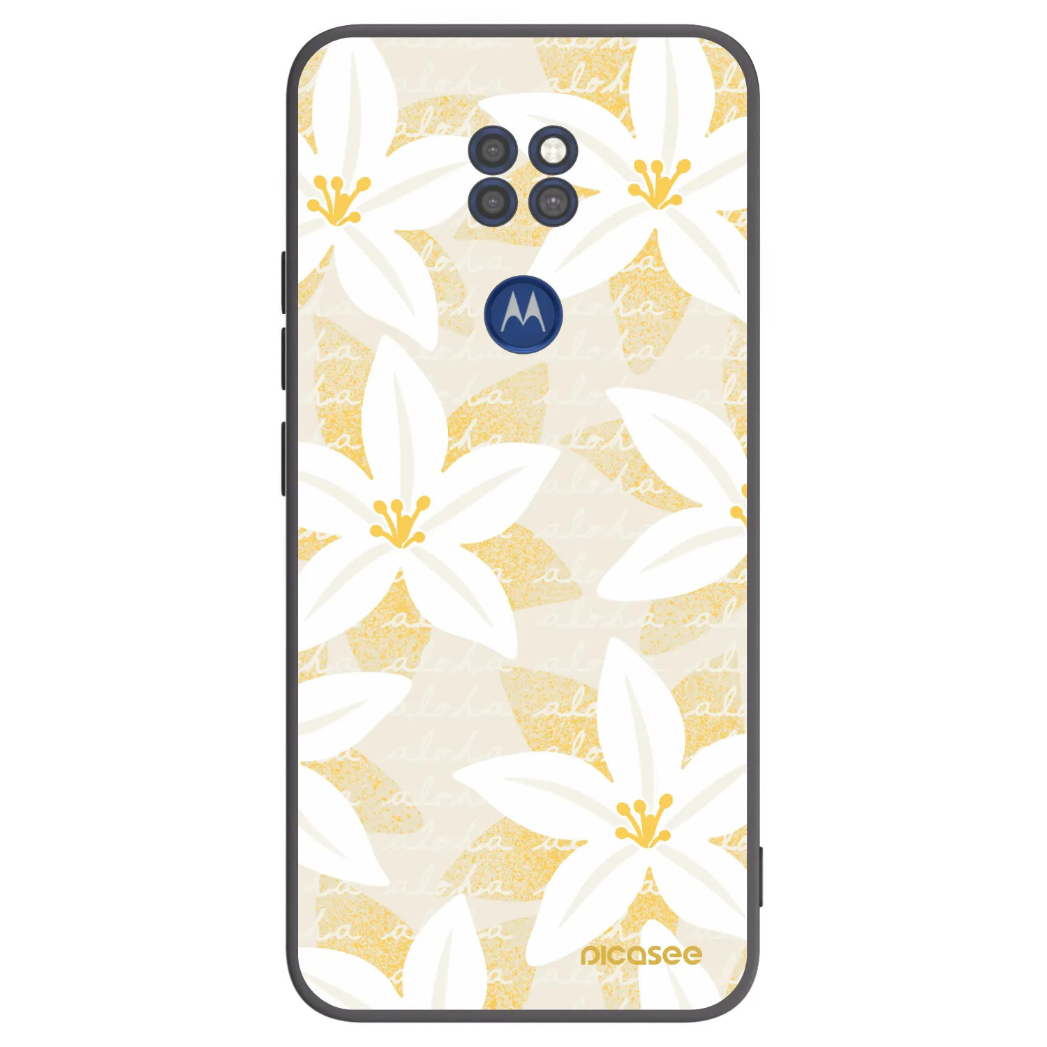 Picasee husă neagră din silicon pentru Motorola Moto G9 Play - Island Leave