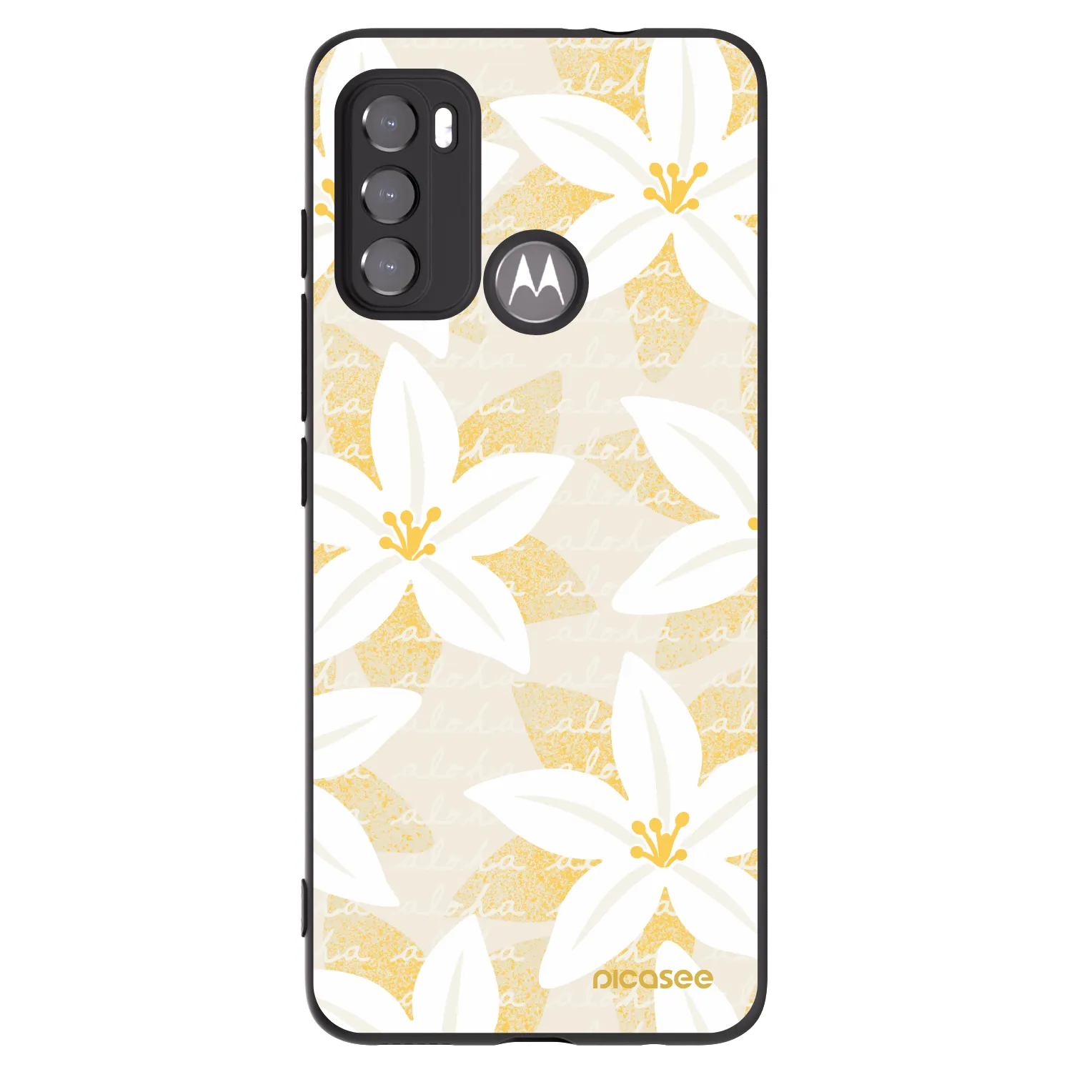 Picasee husă neagră din silicon pentru Motorola Moto G60 - Island Leave