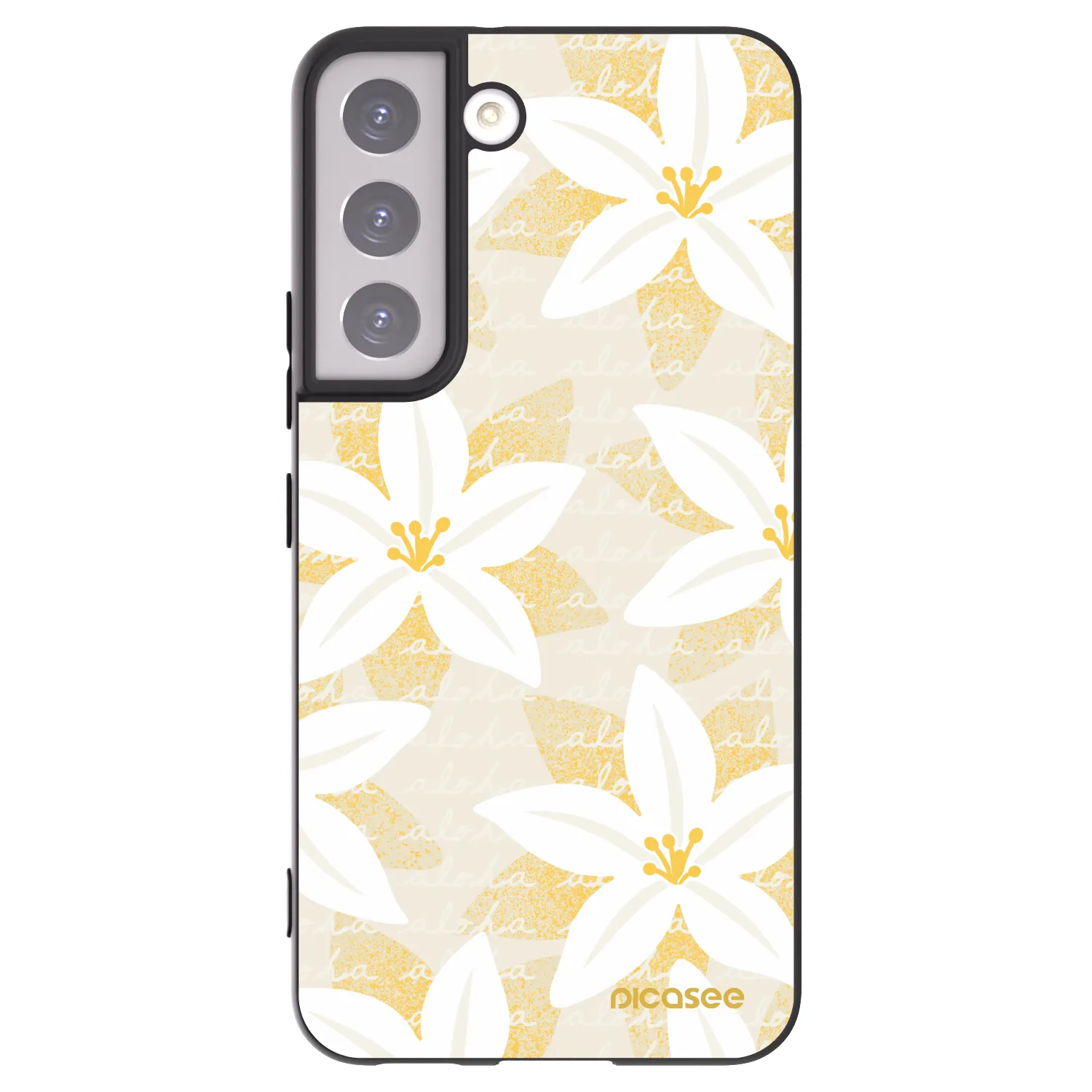 Picasee husă neagră din silicon pentru Samsung Galaxy S22 5G - Island Leave
