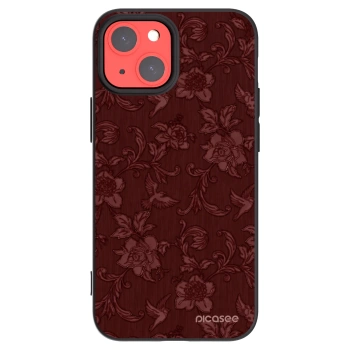 Picasee husă neagră din silicon pentru Apple iPhone 13 mini - Red Elegance
