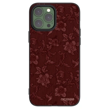 Picasee husă neagră din silicon pentru Apple iPhone 13 Pro Max - Red Elegance
