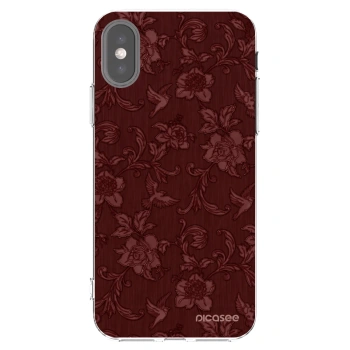 Picasee husă transparentă din silicon pentru Apple iPhone X/XS - Red Elegance