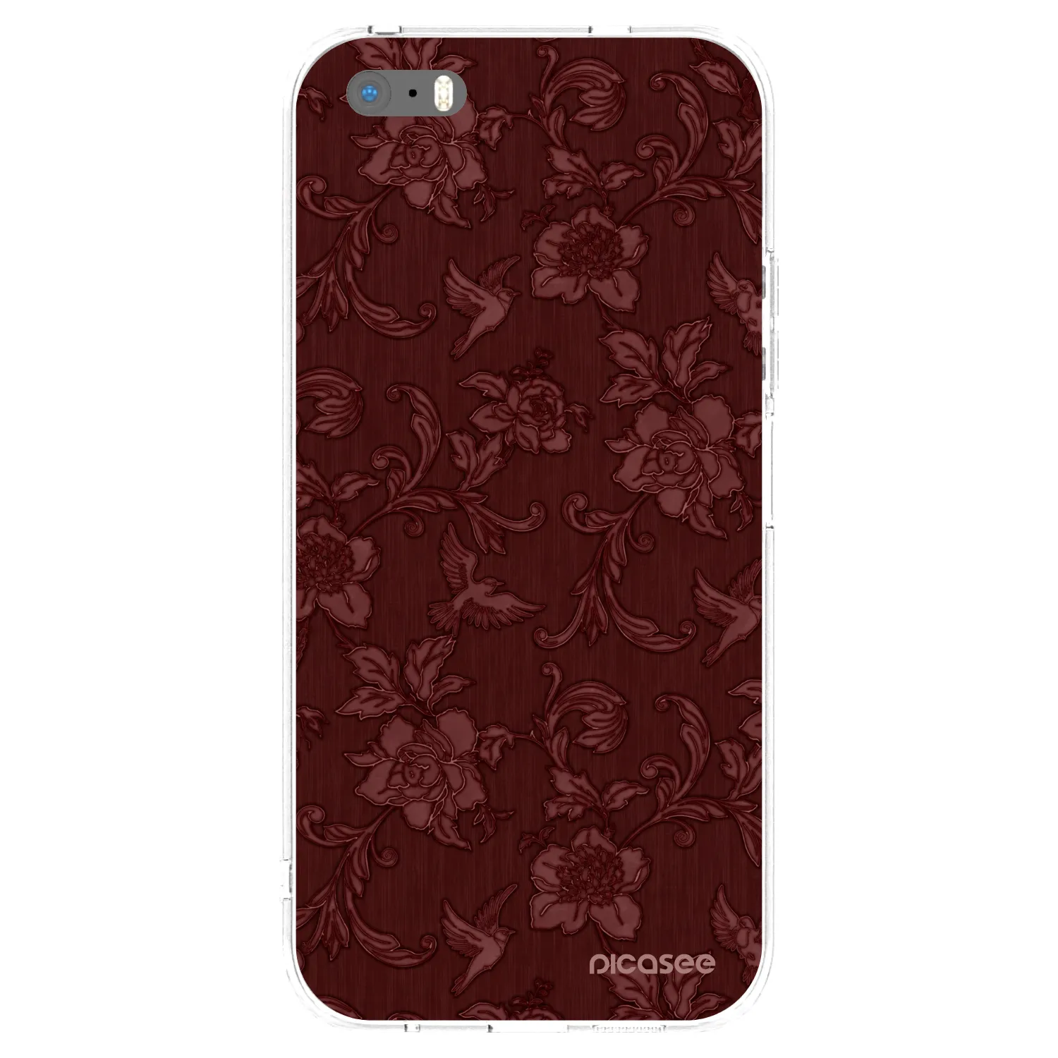 Picasee husă transparentă din silicon pentru Apple iPhone 5/5S/SE - Red Elegance