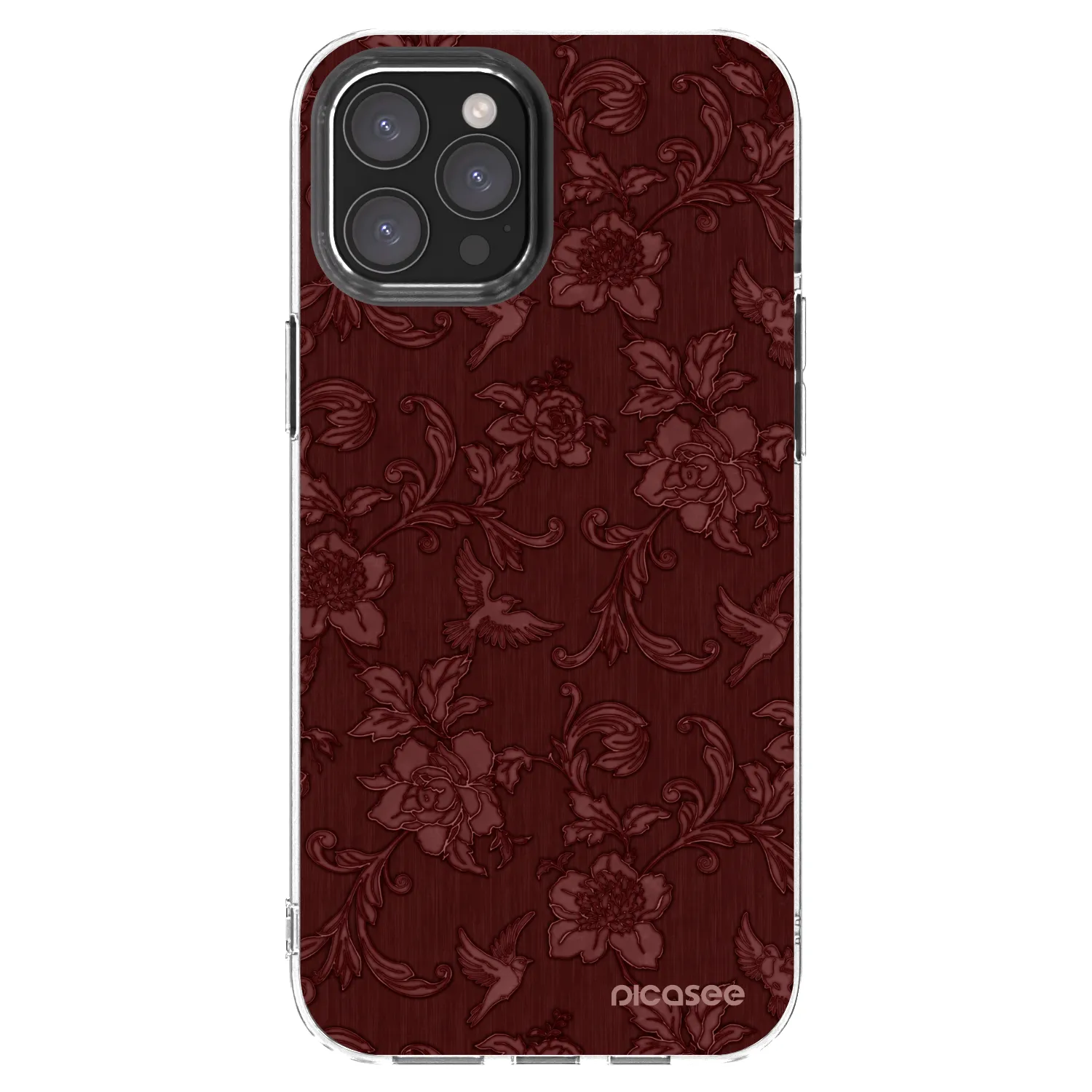 Picasee husă transparentă din silicon pentru Apple iPhone 12 Pro Max - Red Elegance