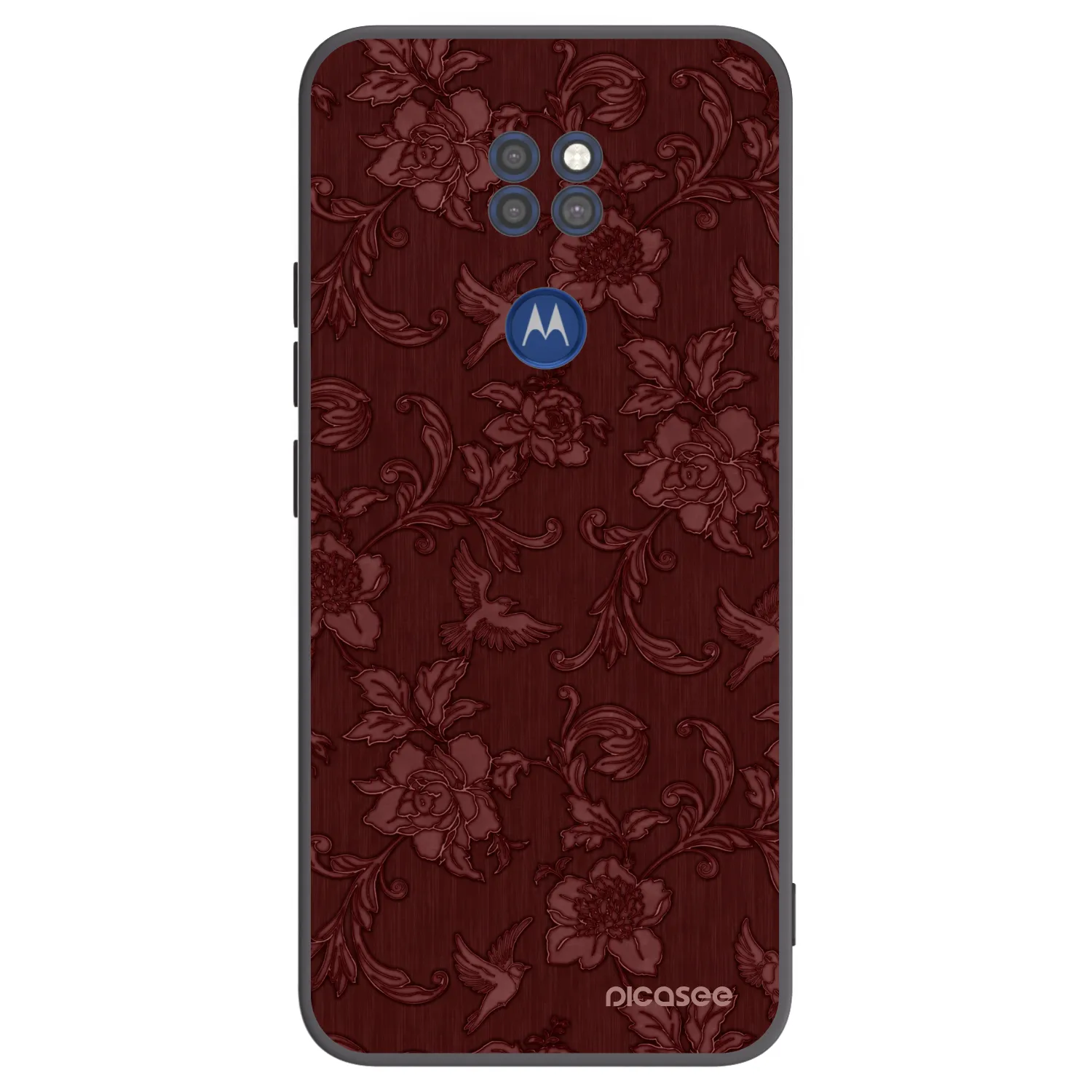 Picasee husă neagră din silicon pentru Motorola Moto G9 Play - Red Elegance