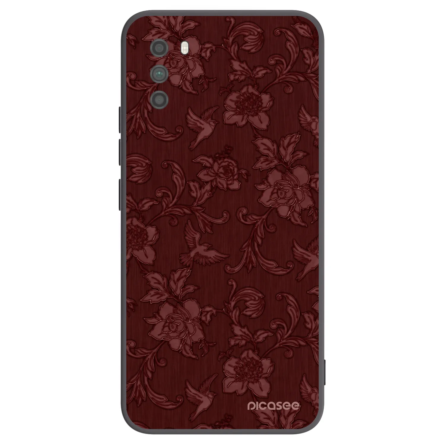 Picasee husă neagră din silicon pentru Xiaomi Poco M3 - Red Elegance
