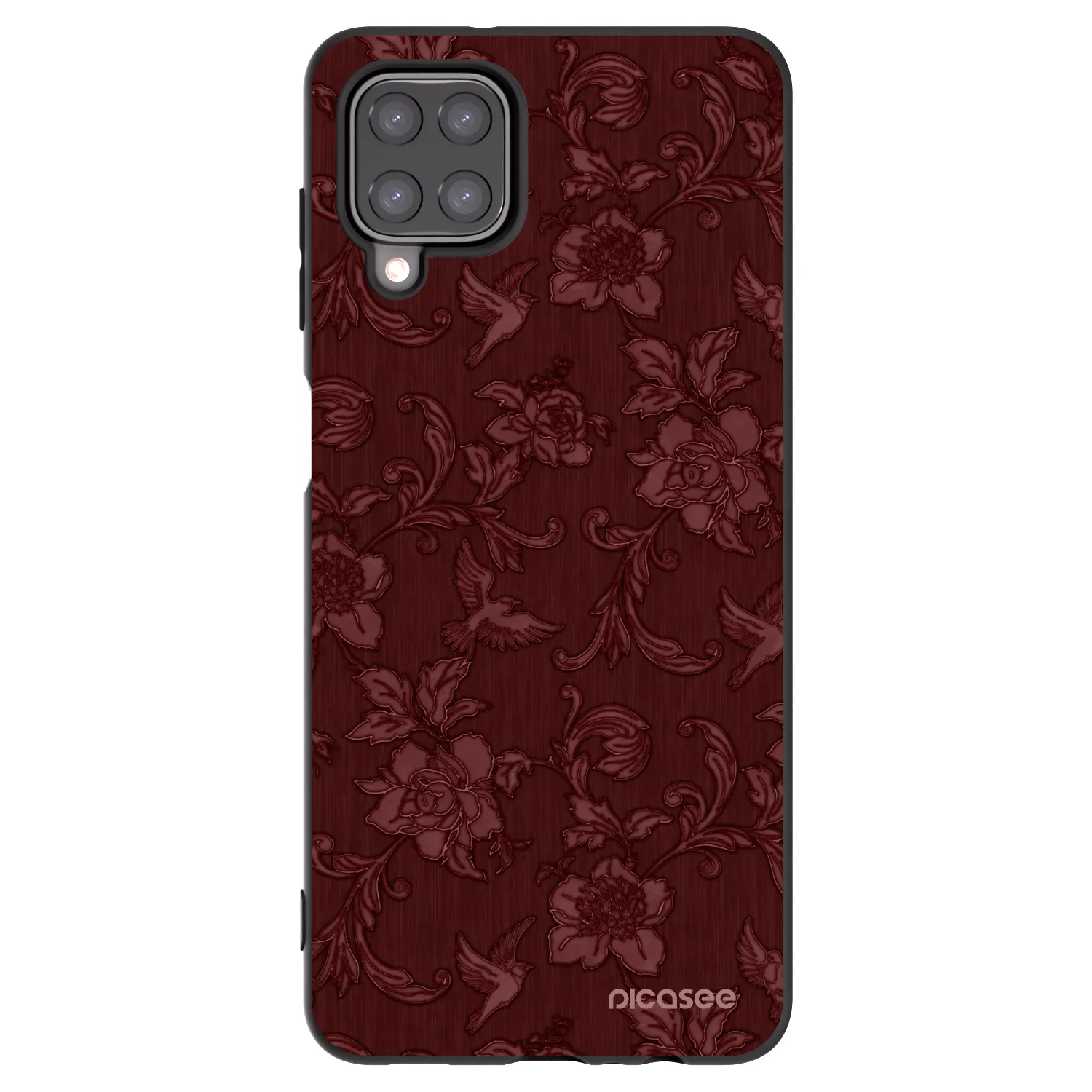 Picasee husă neagră din silicon pentru Samsung Galaxy A12 A125F - Red Elegance