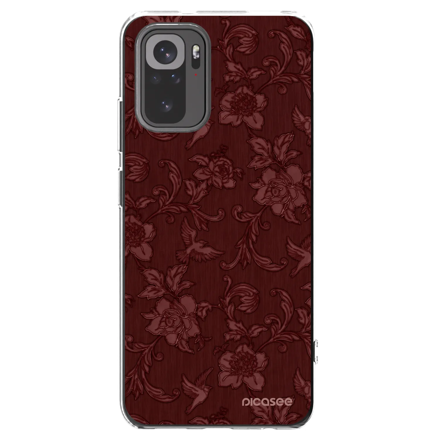 Picasee husă transparentă din silicon pentru Xiaomi Redmi Note 10 - Red Elegance