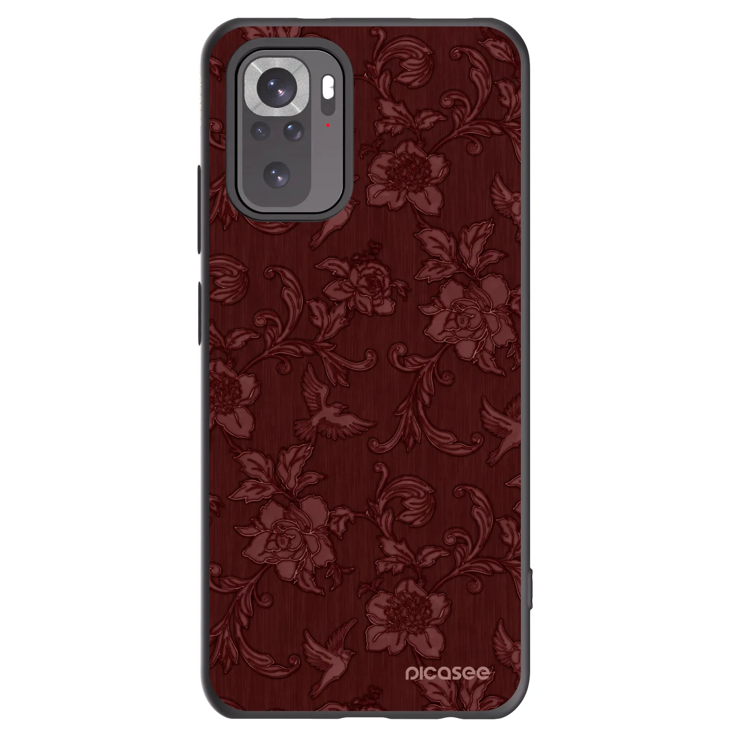 Picasee husă neagră din silicon pentru Xiaomi Redmi Note 10 - Red Elegance