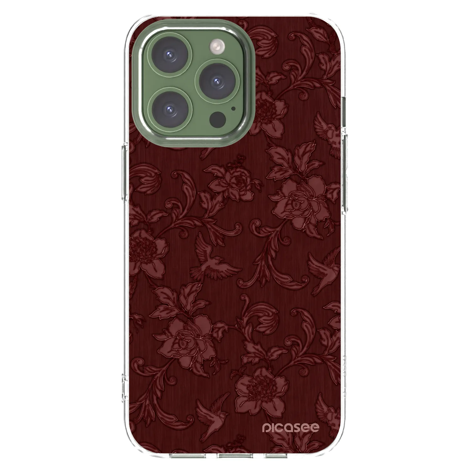 Picasee husă transparentă din silicon pentru Apple iPhone 13 Pro - Red Elegance