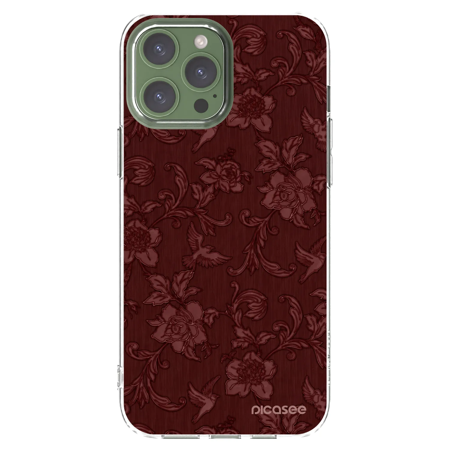 Picasee husă transparentă din silicon pentru Apple iPhone 13 Pro Max - Red Elegance