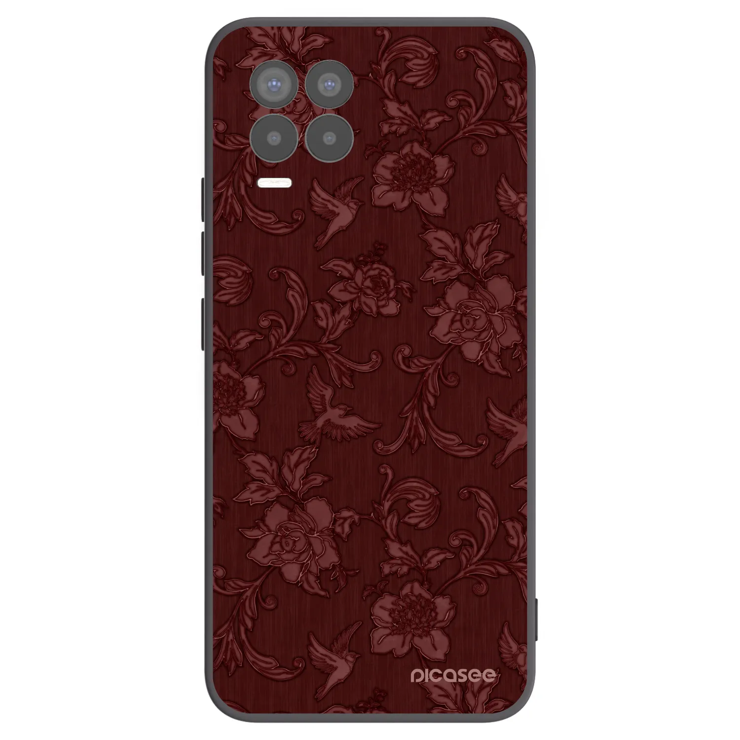 Picasee husă neagră din silicon pentru Realme 8 Pro - Red Elegance