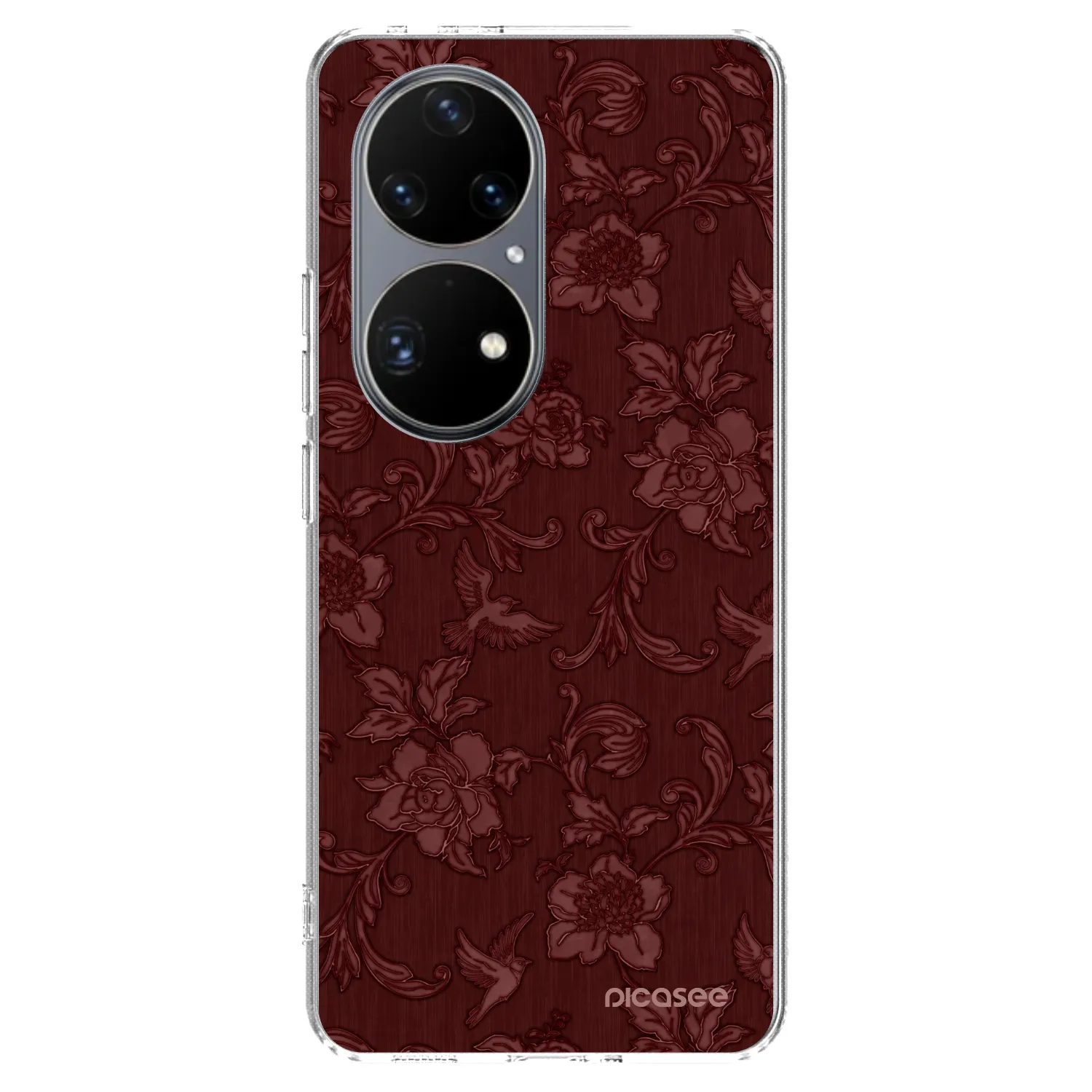 Picasee husă transparentă din silicon pentru Huawei P50 - Red Elegance