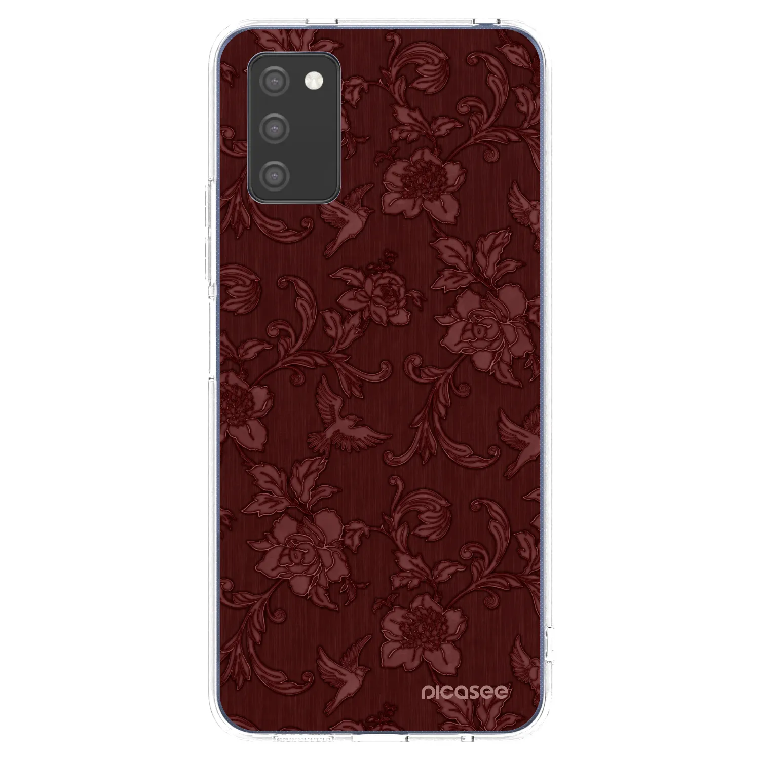 Picasee husă transparentă din silicon pentru Samsung Galaxy A02s A025G - Red Elegance