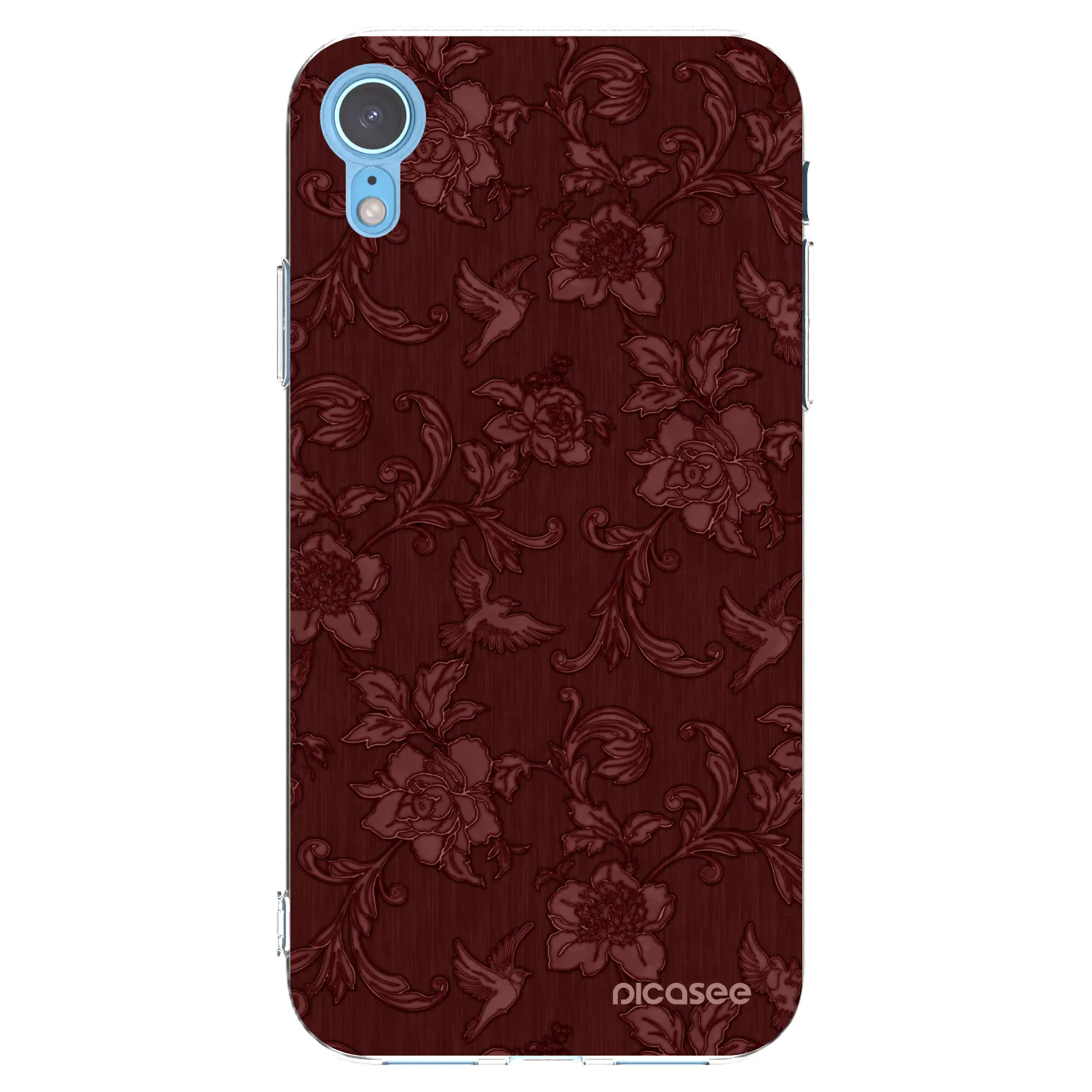 Picasee husă transparentă din silicon pentru Apple iPhone XR - Red Elegance