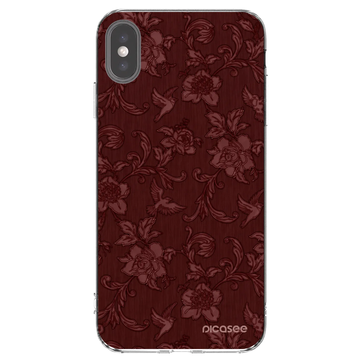 Picasee husă transparentă din silicon pentru Apple iPhone XS Max - Red Elegance