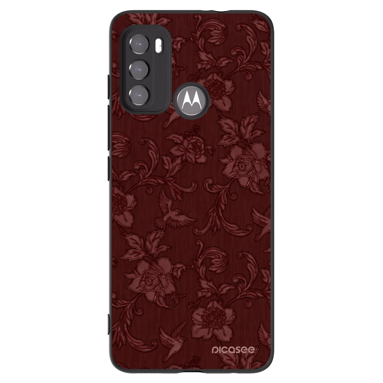 Picasee husă neagră din silicon pentru Motorola Moto G60 - Red Elegance