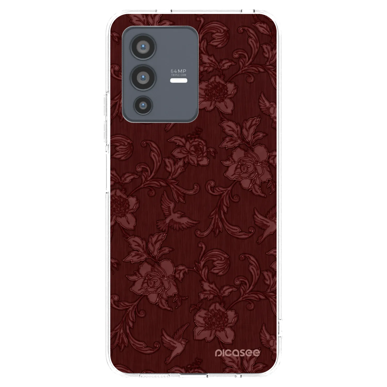 Picasee husă transparentă din silicon pentru Vivo V23 5G - Red Elegance