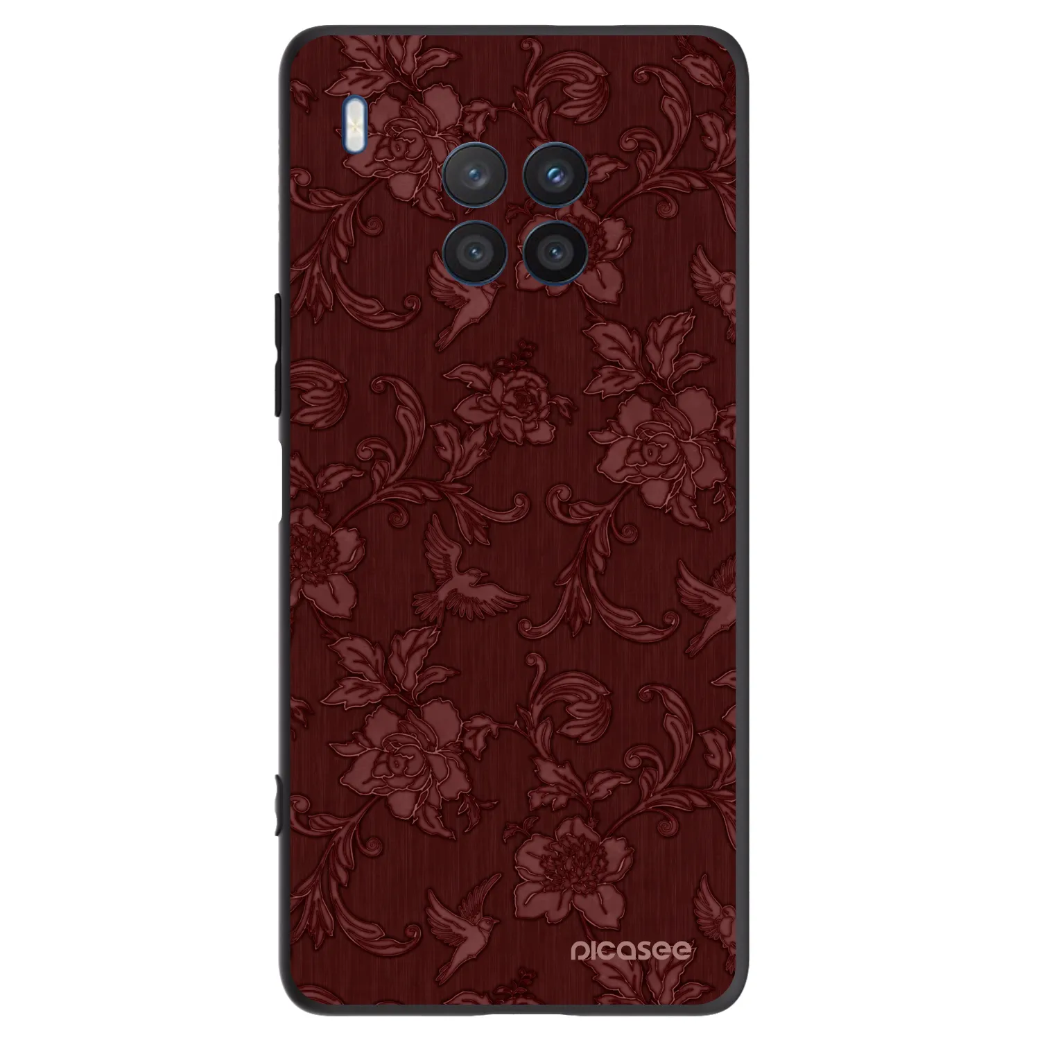 Picasee husă neagră din silicon pentru Honor 50 Lite - Red Elegance