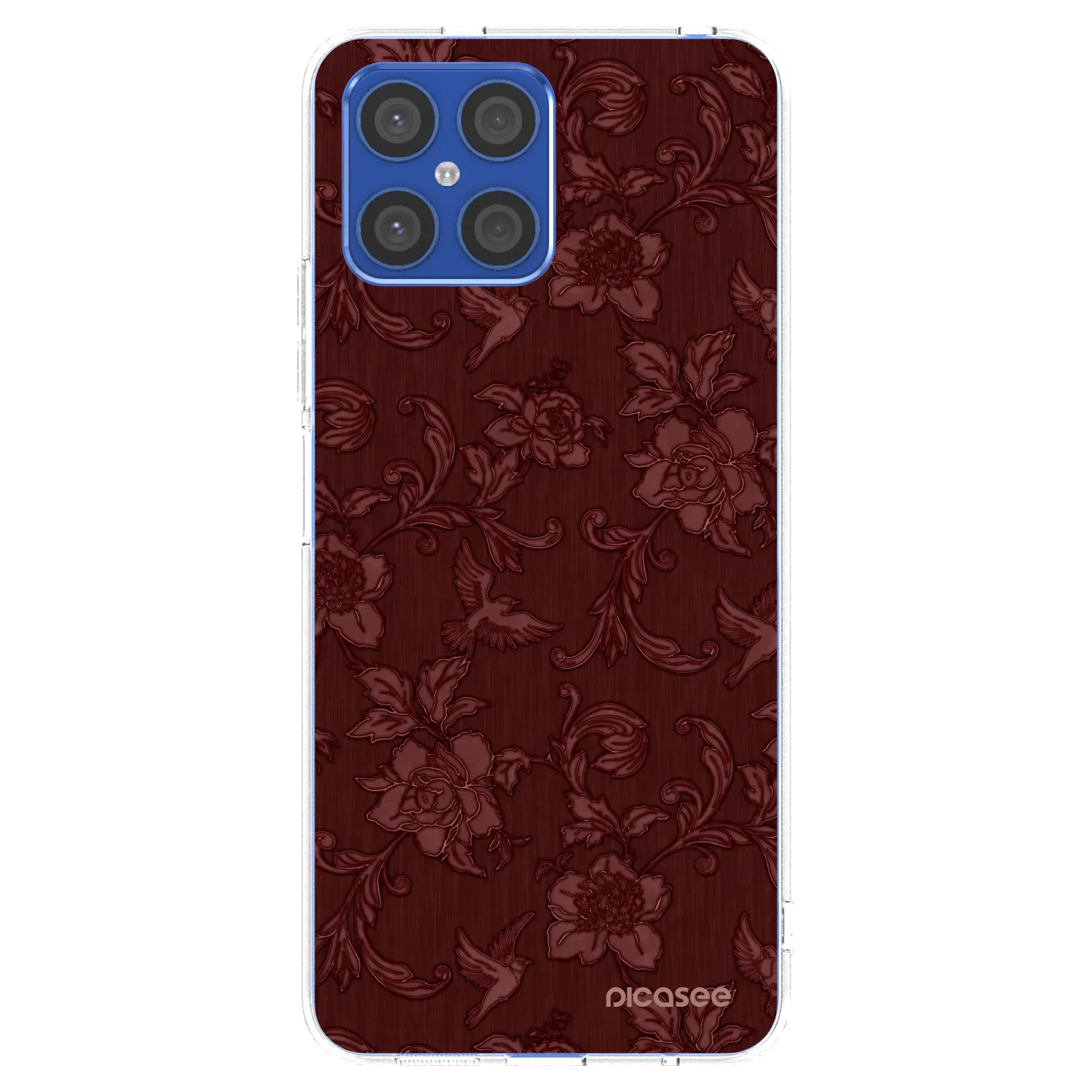 Picasee husă transparentă din silicon pentru Honor X8 4G - Red Elegance