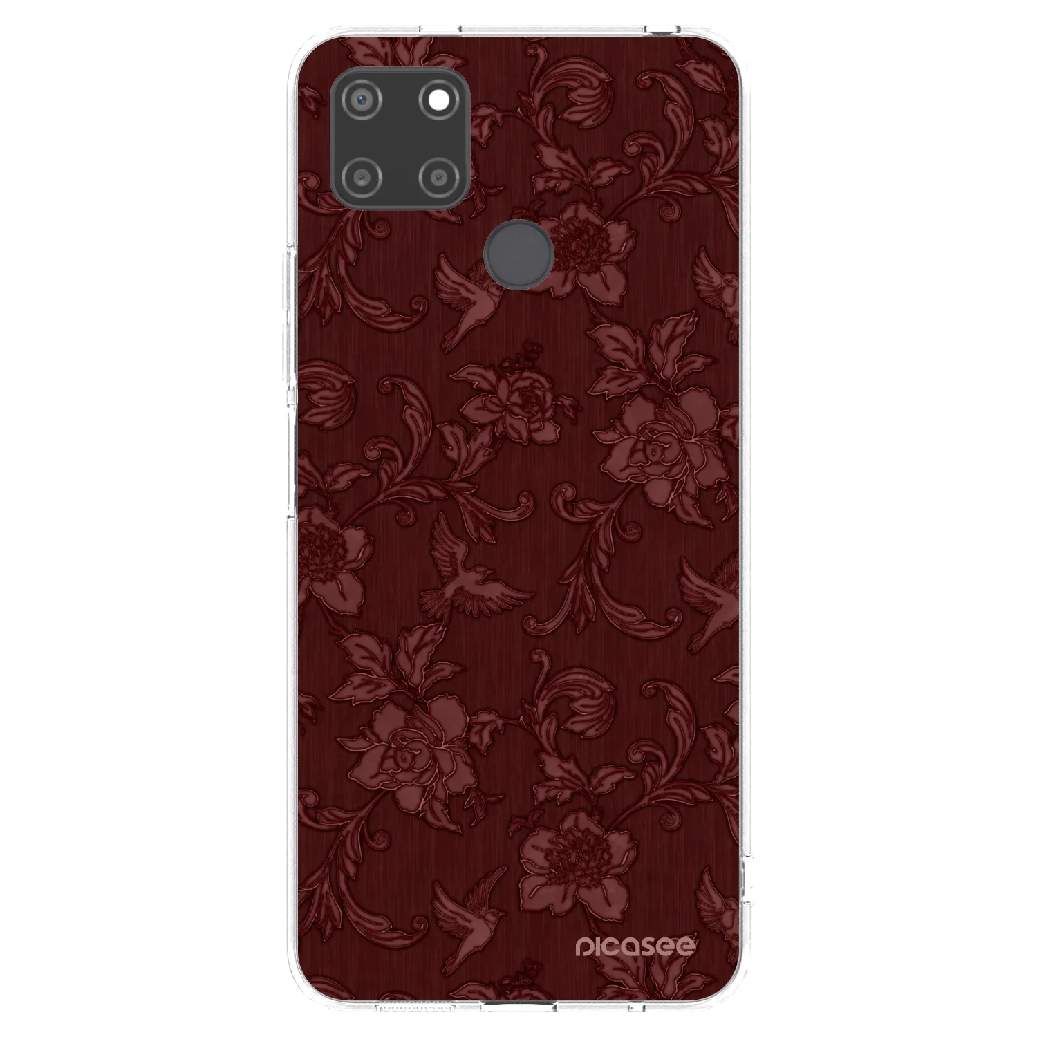 Picasee husă transparentă din silicon pentru Realme C21Y - Red Elegance
