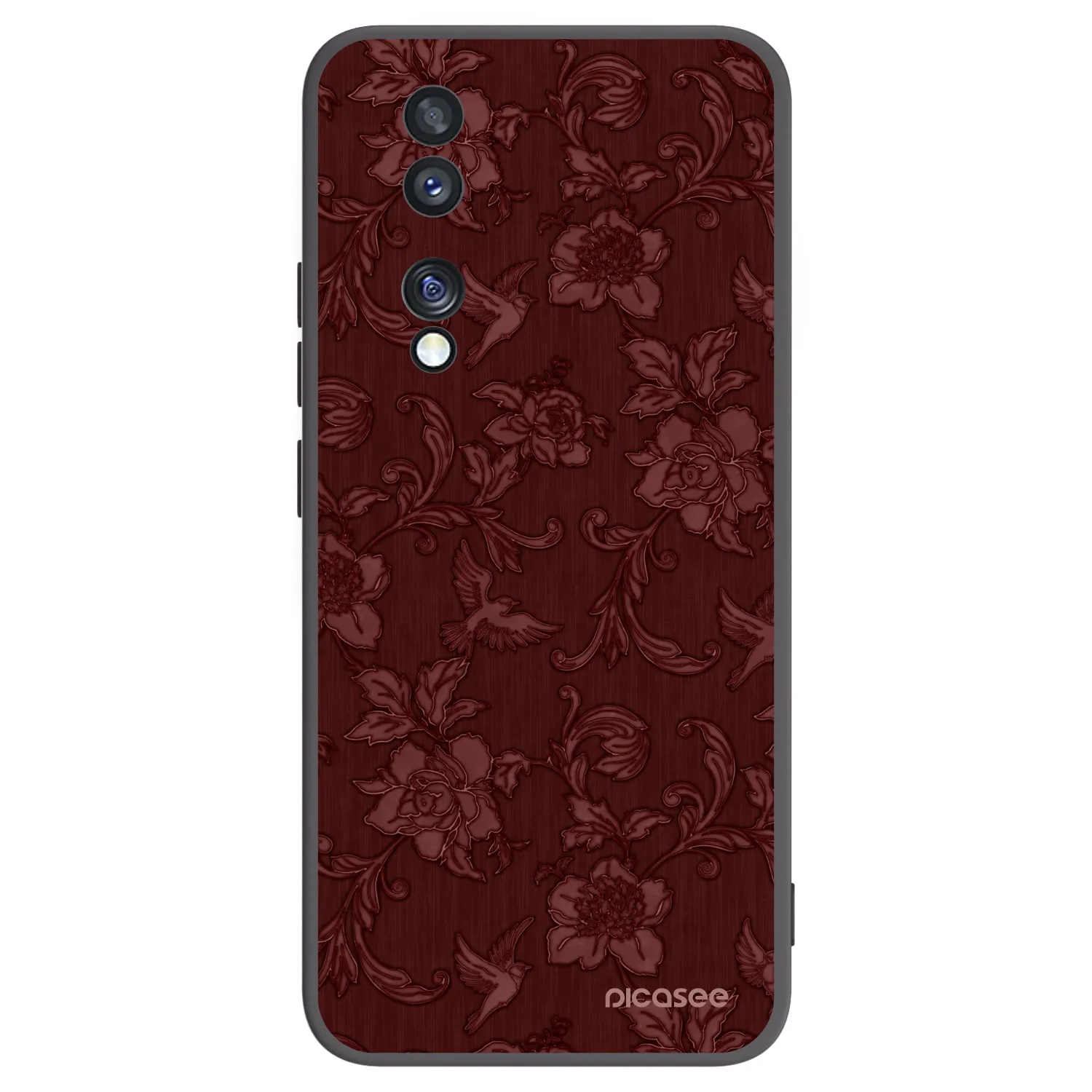Picasee husă neagră din silicon pentru Honor 70 - Red Elegance